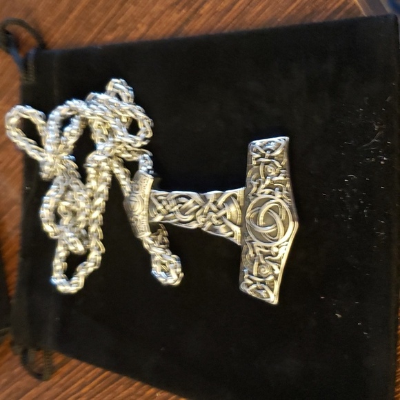 LANGHONG Norse Viking Thor Hammer  Mjolnir Stainless Steel Necklace for Men - Picture 7 of 7